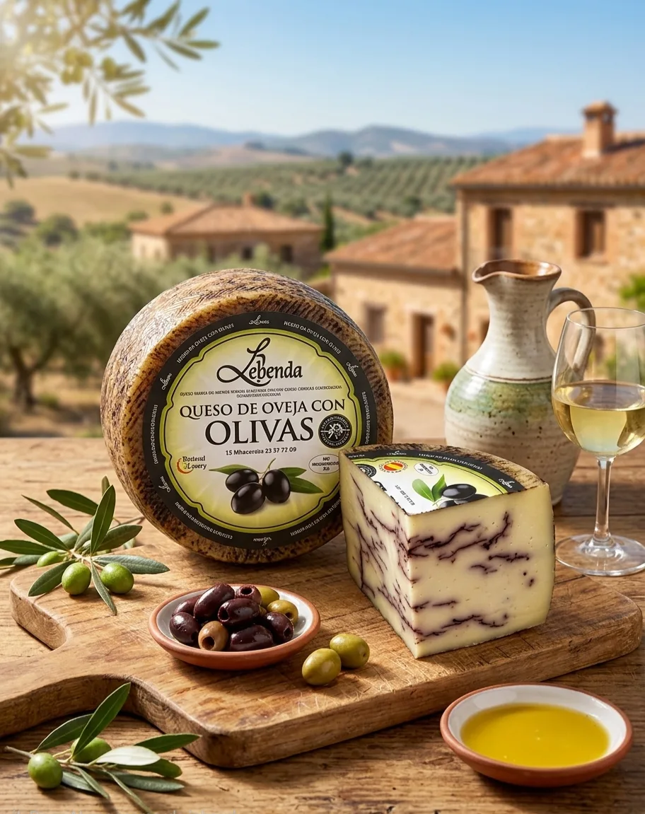 Manchego Olijf Queso de Overja Aceituna Negra